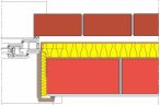 Détail d'exécution - raccord latéral à hauteur d'une fenêtre